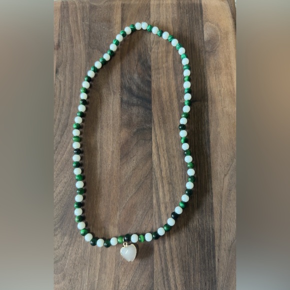 NWT Quartz Heart Necklace(With Snow Jade, Green Tiger’s Eye, Quartz & Malachite) - Picture 7 of 7